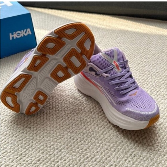 NEW!!! Hoka One One Women's Lavender and Orange Athletic Shoes - Picture 3 of 5